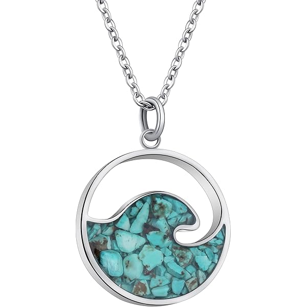オーシャン・ブルー　　See Amazon.com: KZX Blue Wave Necklace S925 Sterling Silver